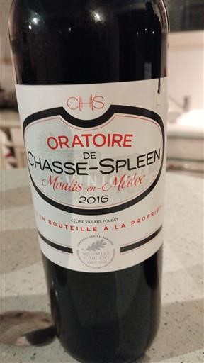 Bordeaux Moulis-en-Médoc Chasse-Spleen Oratoire de Chasse-Spleen 2016