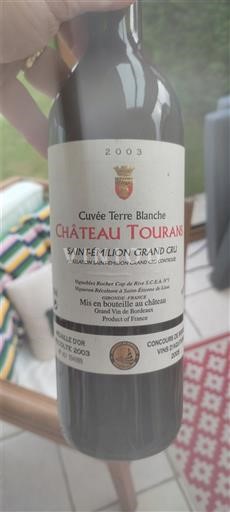 Burdeos Saint-Émilion Gran Cru Grand Cru Château Tourans Terre Blanche 2003