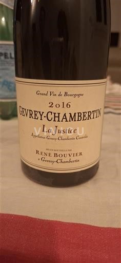 Bourgondië Gevrey-Chambertin René Bouvier La Justice 2016