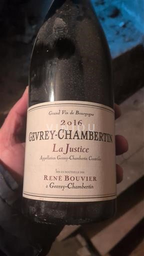 Burgundy Gevrey-Chambertin René Bouvier La Justice 2016
