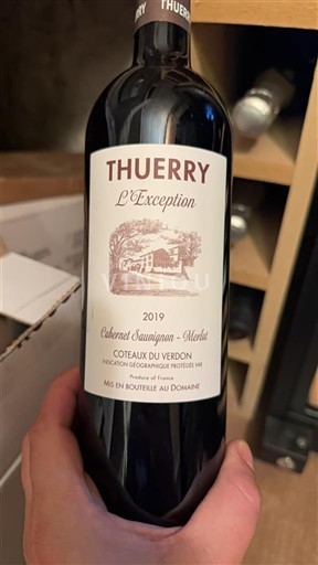 Provence, Lower Rhône Valley, Corsica Coteaux du Verdon Thuerry L'Exception 2019