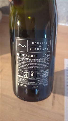 Provence, Nedre Rhône-dalen, Korsika Vaucluse Domaine Piéblanc Petite Abeille 2024
