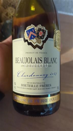 Beaujolais Ikke specificeret Domaine Pierre Folle Chardonnay 2023