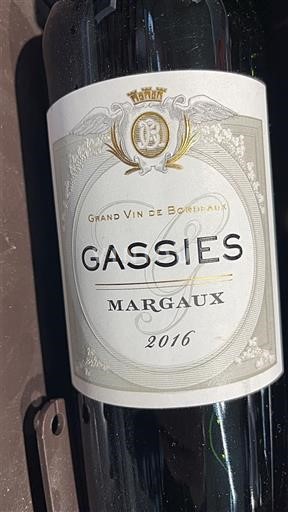 Bordeaux Margaux Gassie's 2016