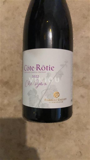Údolí Rhôny Côte-rôtie Famille Gallet Côte Bodin 2022