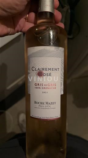 Languedoc-Roussillon Pays d'Oc Roche Mazet Clairement Rosé Gris de Gris 2021