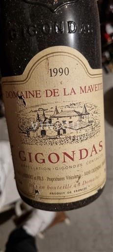 Rhônetal Gigondas Domaine La Mavette 1990