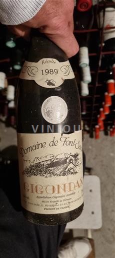 Rhônen laakso Gigondas Domaine Font-Sane 1989