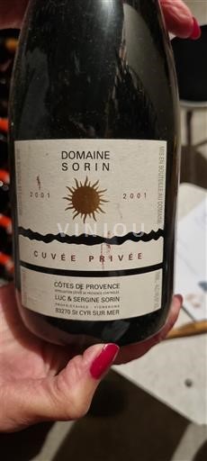 Provenza Côtes-de-Provence Domaine Sorin Privée 2001