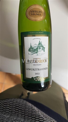 Rượu vang Blanc sec Vieilles Vignes Joseph Freudenreich 2022 Pháp Alsace Không được chỉ định AOC