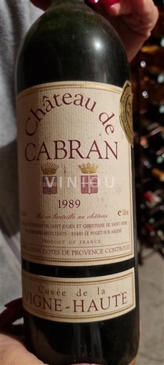 Provence Côtes-de-provence Château Cabran Vigne-Haute 1989