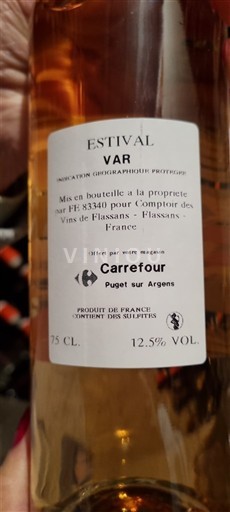 Provence, Lower Rhône Valley, Corsica Var Comptoir des Vins de Flassans Estival Non-Vintage