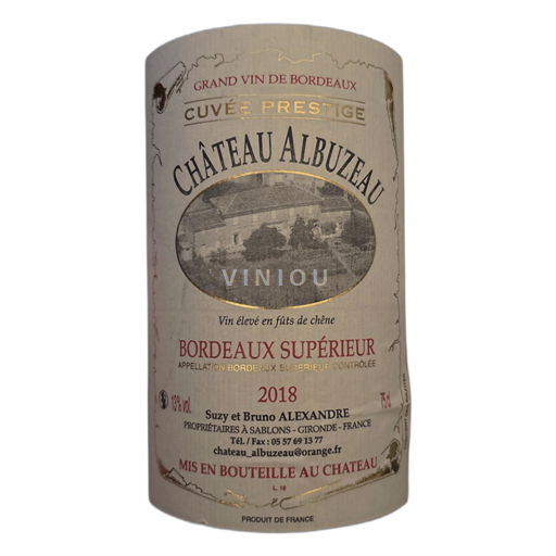 Bordeaux Bordeaux Supérieur Château Albuzeau Prestige 2018