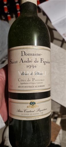 Provenza Côtes-de-Provence Domaine Saint André de Figuière Blanc de Blancs 1996