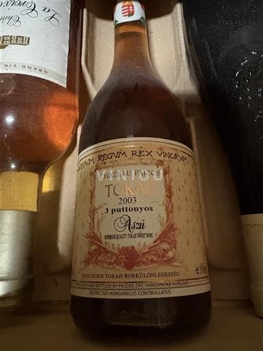 Tokaj Không được chỉ định Château Pajzos 3 puttonyos Aszú 2003