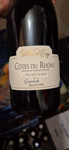 Rhône-dalen Côtes-du-Rhône Villé Org Vieilles Vignes Grande Récolte 2021