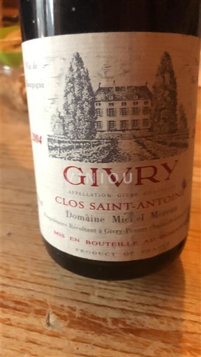 Borgonha Givry Domaine Michel Morey Clos Saint-Antoine 2004