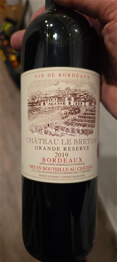 Bordeaux Château Le Breton Grande Réserve 2019
