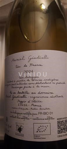 Corse Không được chỉ định Muriel Giudicelli Vin de France patrimonio 2024