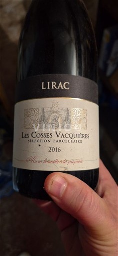 Rhônen laakso Lirac Les Cosse Vacquières Sélection Parcellaire 2016