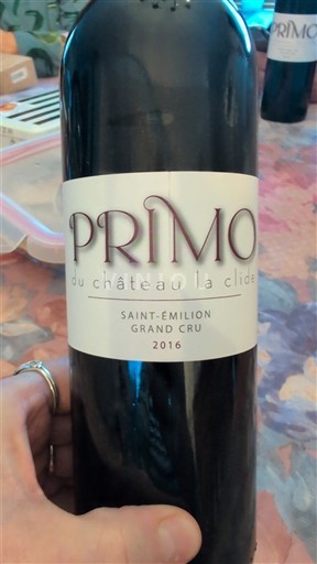 Bordeaux Saint-Émilion Grand Cru Grand Cru Château La Clide Primo 2016