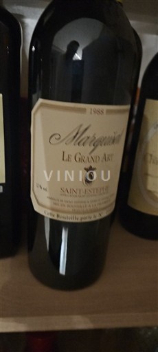 Burdeos Saint-Estèphe Marquisat Le Grand Art 1988