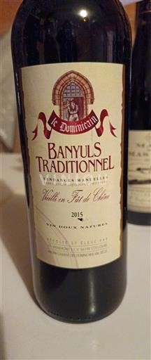 Roussillon Banyuls Le Dominicain Banyuls Traditionnel 2015