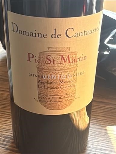 Languedoque Minervois-la-Livinière Domaine Cantaussel Pic St Martin 2017