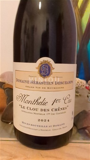 Burgundsko Monthélie Premier Cru Domaine Sébastien Deschamps Le Clou des Chênes 2024
