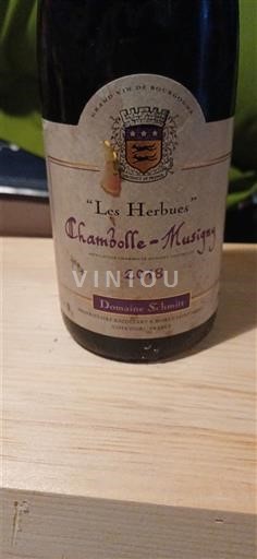 Burgundi Chambolle-Musigny Domaine Schmitt Les Herbuès 2018