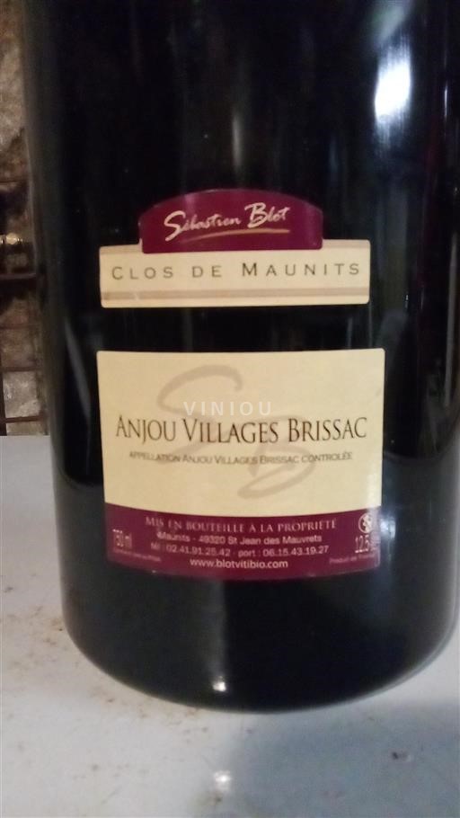 Thung lũng sông Loire Anjou Villages Brissac Sébastien Blot Clos de Maunits 2015