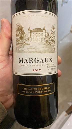 Bordeaux Margaux Chevalier de Ceran Prestige 2017