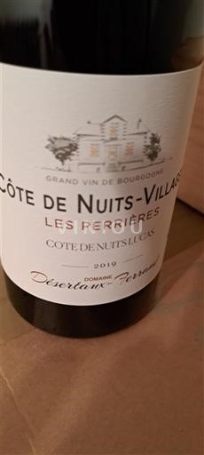 Bourgondië Côte de Nuits Villages Domaine Deortieux Ferraud Les Perrières 2019