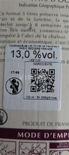 Languedoc und Roussillon Pays d'Oc Les Ormes de Cambras Réservee Ohne Jahrgang