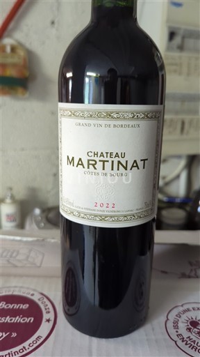 Bordeaux Côtes-de-bourg Château Martinat 2022