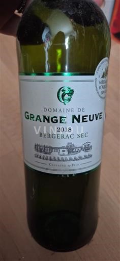 South West Bergerac Domaine Grange Neuve 2018