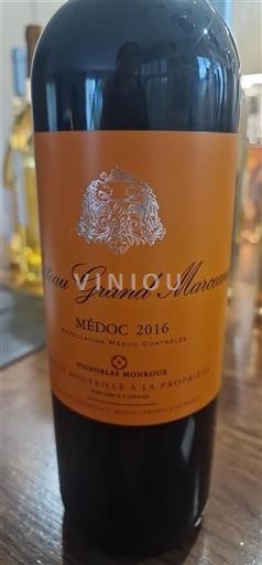 Bordeaux Médoc Château Grand Marceaux 2016