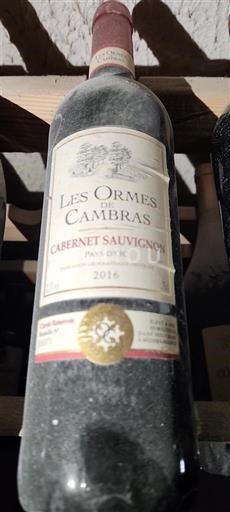Linguadoca e Rossiglione Paese d'Oc Les Ormes de Cambras Cabernet Sauvignon 2016