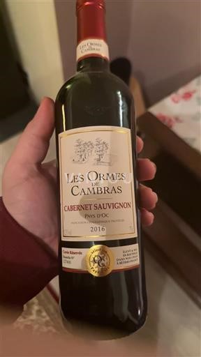 Languedoc și Roussillon Vin de Pays d'Oc Les Ormes de Cambras Cabernet Sauvignon 2016