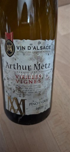 Alsace Arthur Metz Vielles Vignes 2022