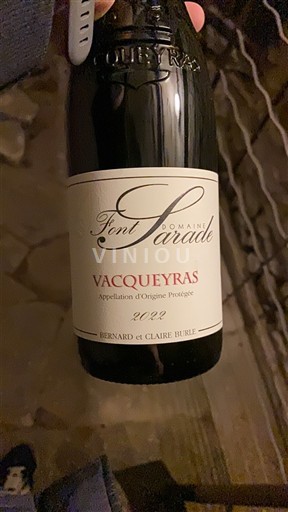 Rhônen laakso Vacqueyras Domaine Font Sarade 2022