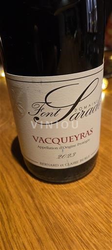 Rhône Valley Vacqueyras Domaine Font Sarade 2022
