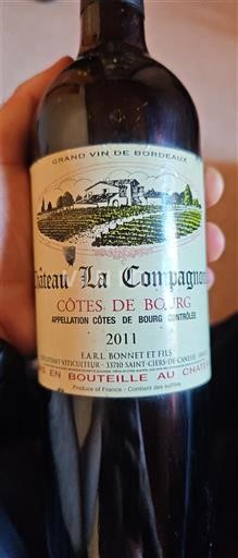 Burdeos Côtes-de-bourg Château La Compagnère 2011