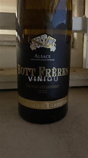 Alsace Vendanges Tardives Bott Frères Gewurztraminer 2022