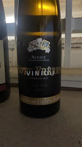 Alsace Sélection de Grains Nobles Bott Frères 2015