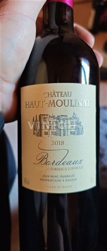 Burdeos Bordeaux Château Haut-Moulinat 2018