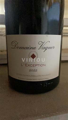 Roussillon Côtes du Roussillon Villages Domaine Vaquer L'Exception 2022