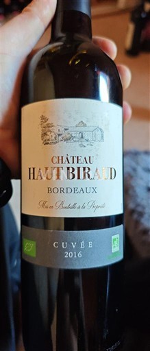 Bordeaux Château Haut Biraud 2016