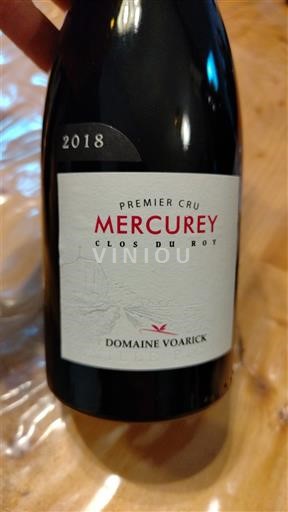 Burgundi Mercurey Premier Cru Domaine Voarick Clos du Roy 2018