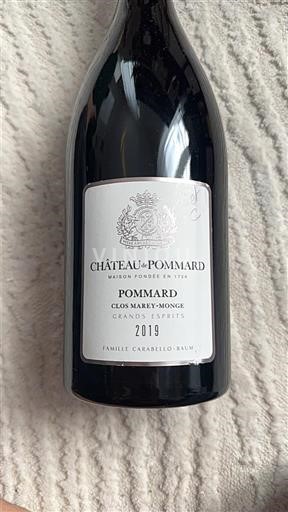 Burgundy Pommard Château Pommard Clos Marey-Monge Grands Esprits 2019